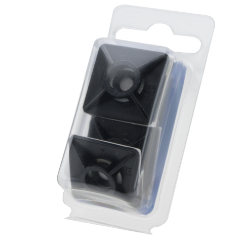 BBAtechniek artnr. 8510 - Kleefzadel 3M voor tyraps 4.8mm zwart (5x)