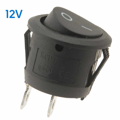 BBAtechniek artnr. 15616 - 12V 6A 2-polig On-Off schakelaar mini iconen (10x)