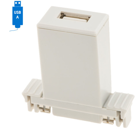 BBAtechniek artnr. 65567 - USB A-1x 5V 2A Rialto rail zilver (1x)