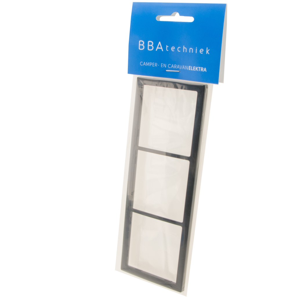 BBAtechniek - S 20.000 afdekraam 3-vak zwart hoogglans (1x)