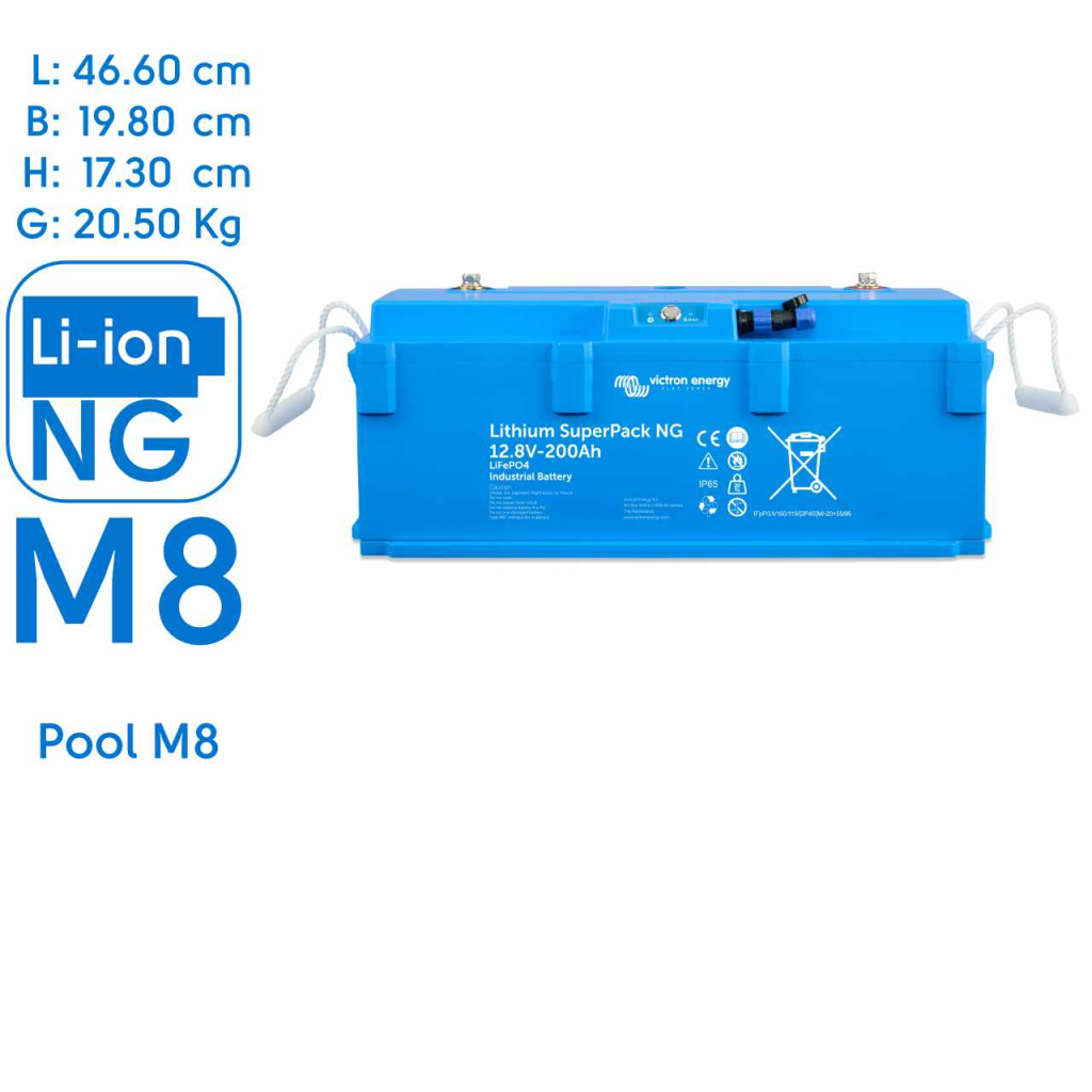 BBAtechniek - Victron Lithium accu SuperPack 12.8V/200Ah NG (1x)