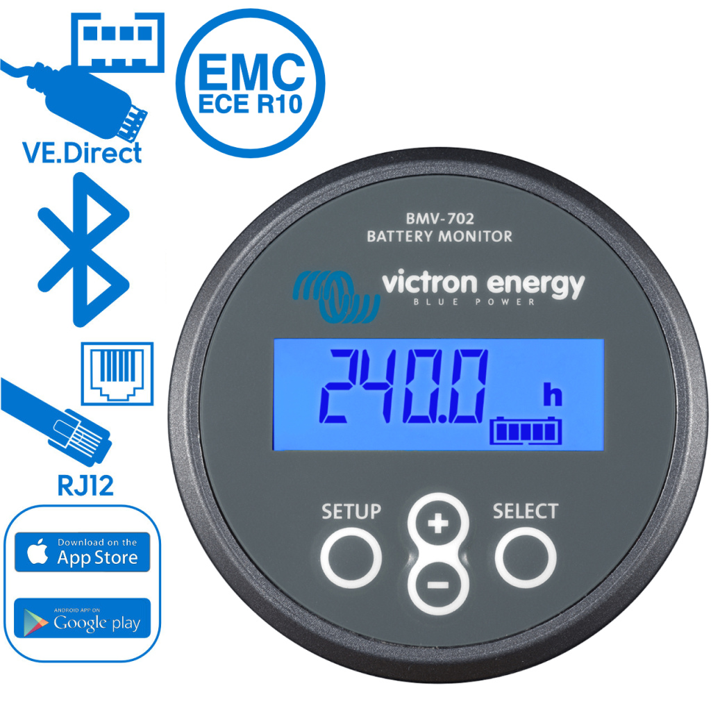 BBAtechniek - Victron BMV-702 accu monitor grijs (1X)