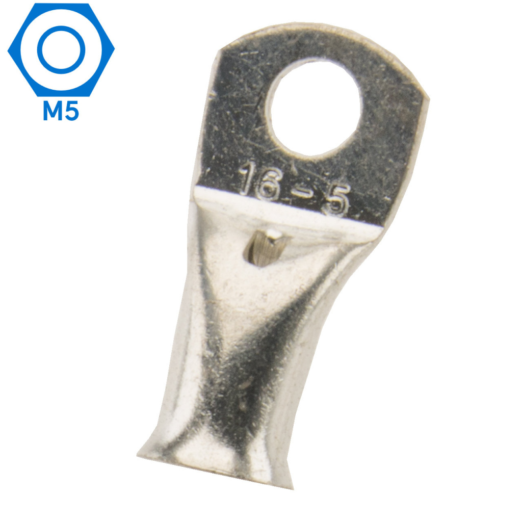 BBAtechniek - 16mm² M5 gesloten kabeloog (50x)