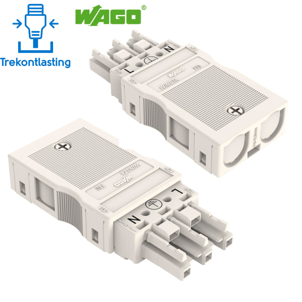 BBAtechniek - Wago Winsta Midi connector female wit (1x)