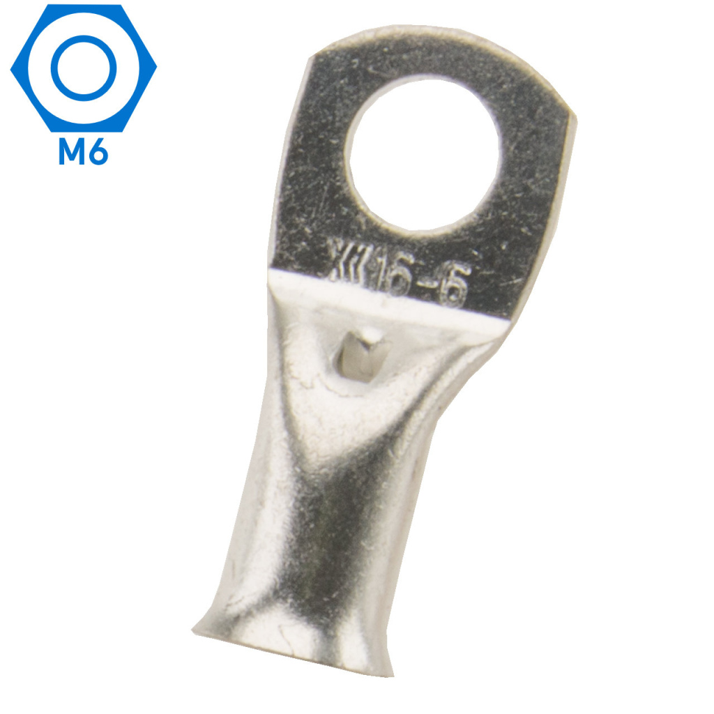 BBAtechniek - 16mm² M6 gesloten kabeloog (50x)