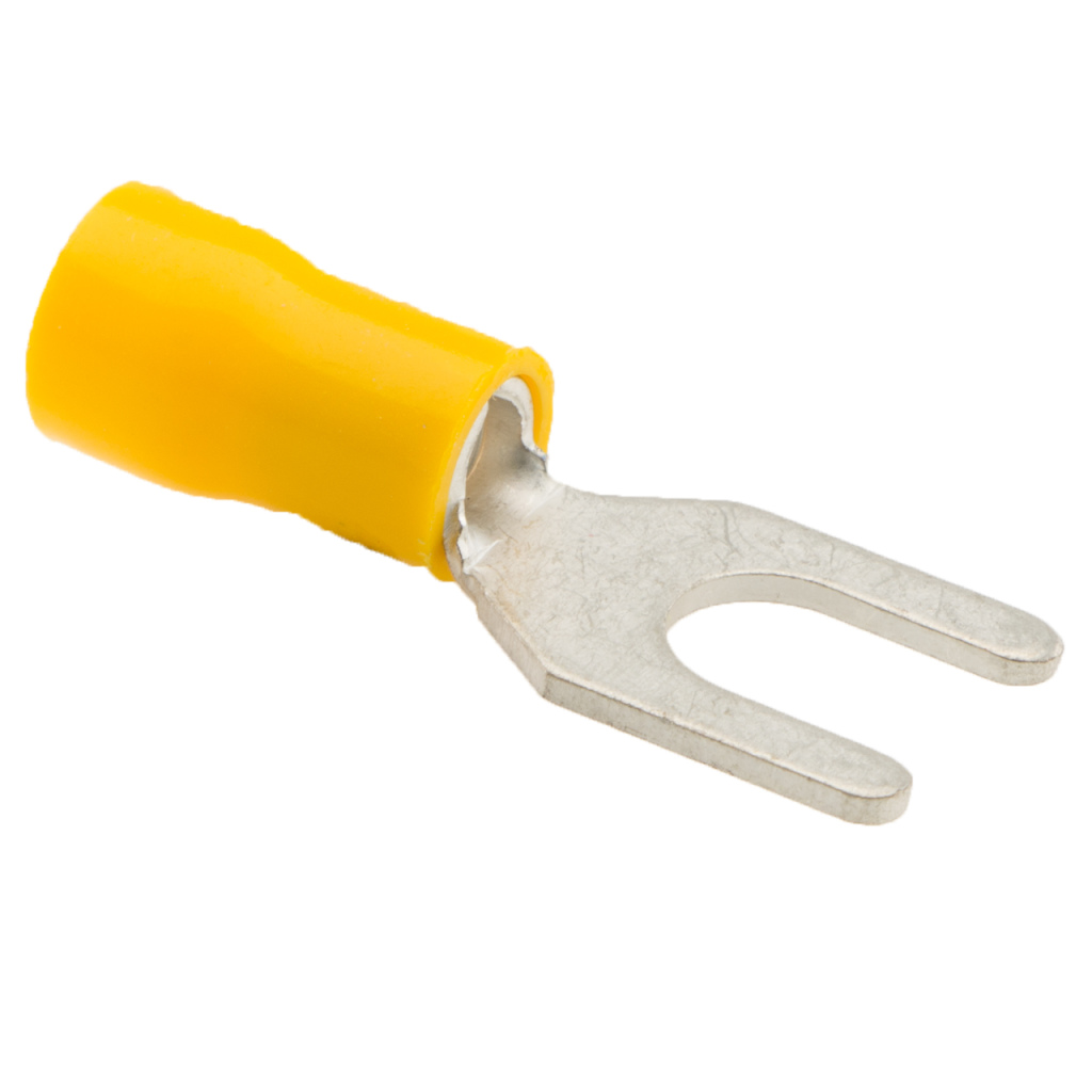 BBAtechniek - Kabelschoen vork M6 Ø6.4mm geel (100x)
