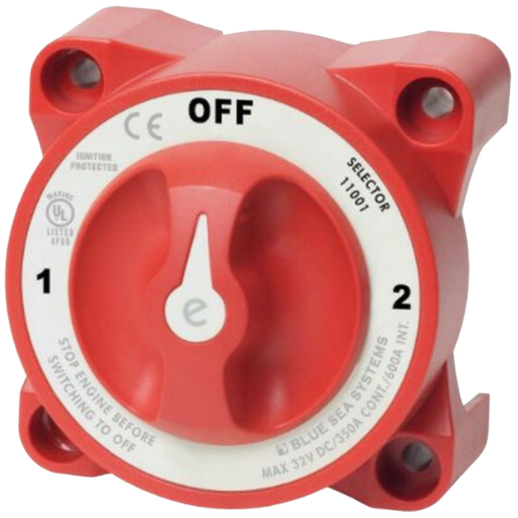 BBAtechniek - Blue Sea Systems accuschakelaar 350A 1-uit-2 (1x)