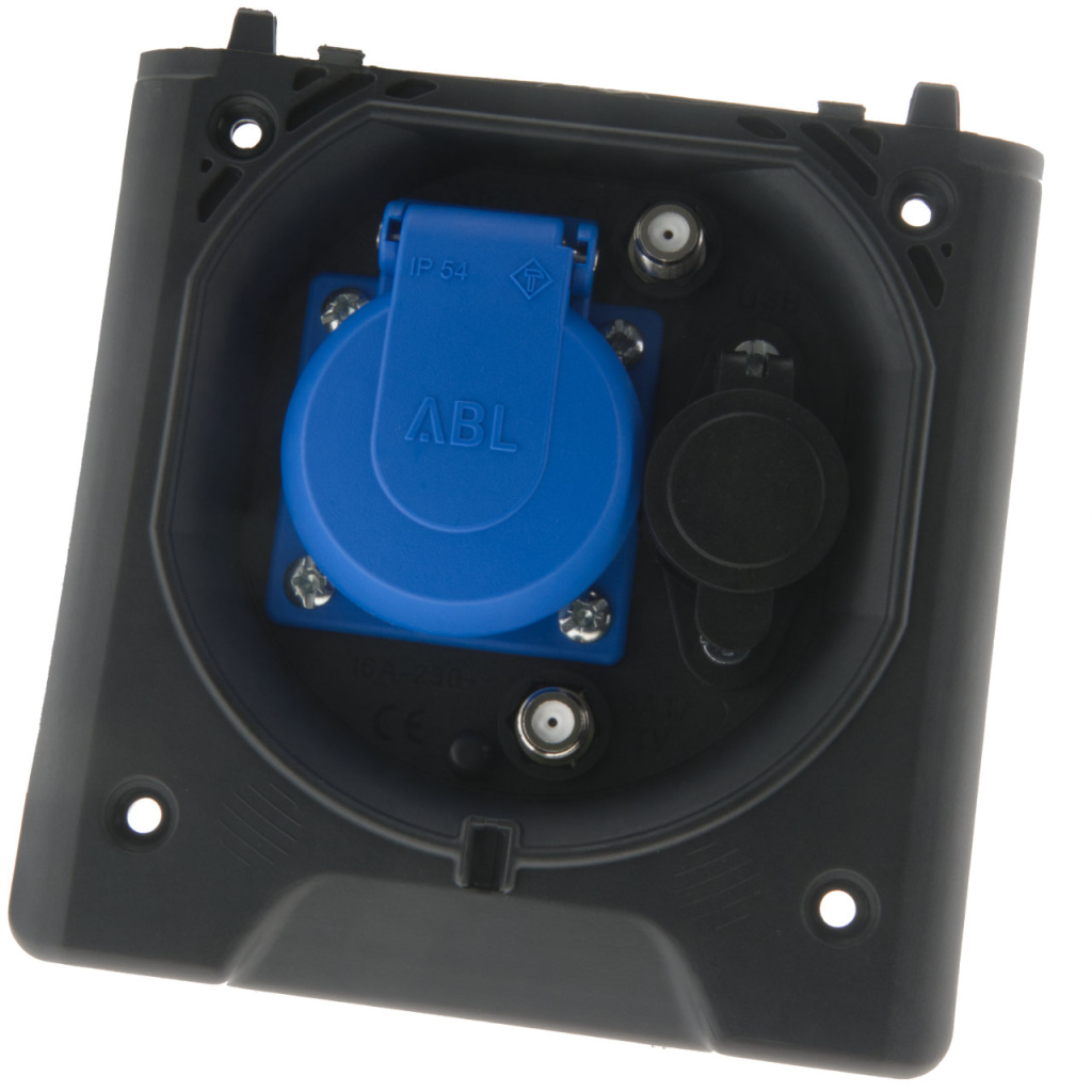 BBAtechniek - Buitenwand CEE 230V+TV/USB A/C (1x)