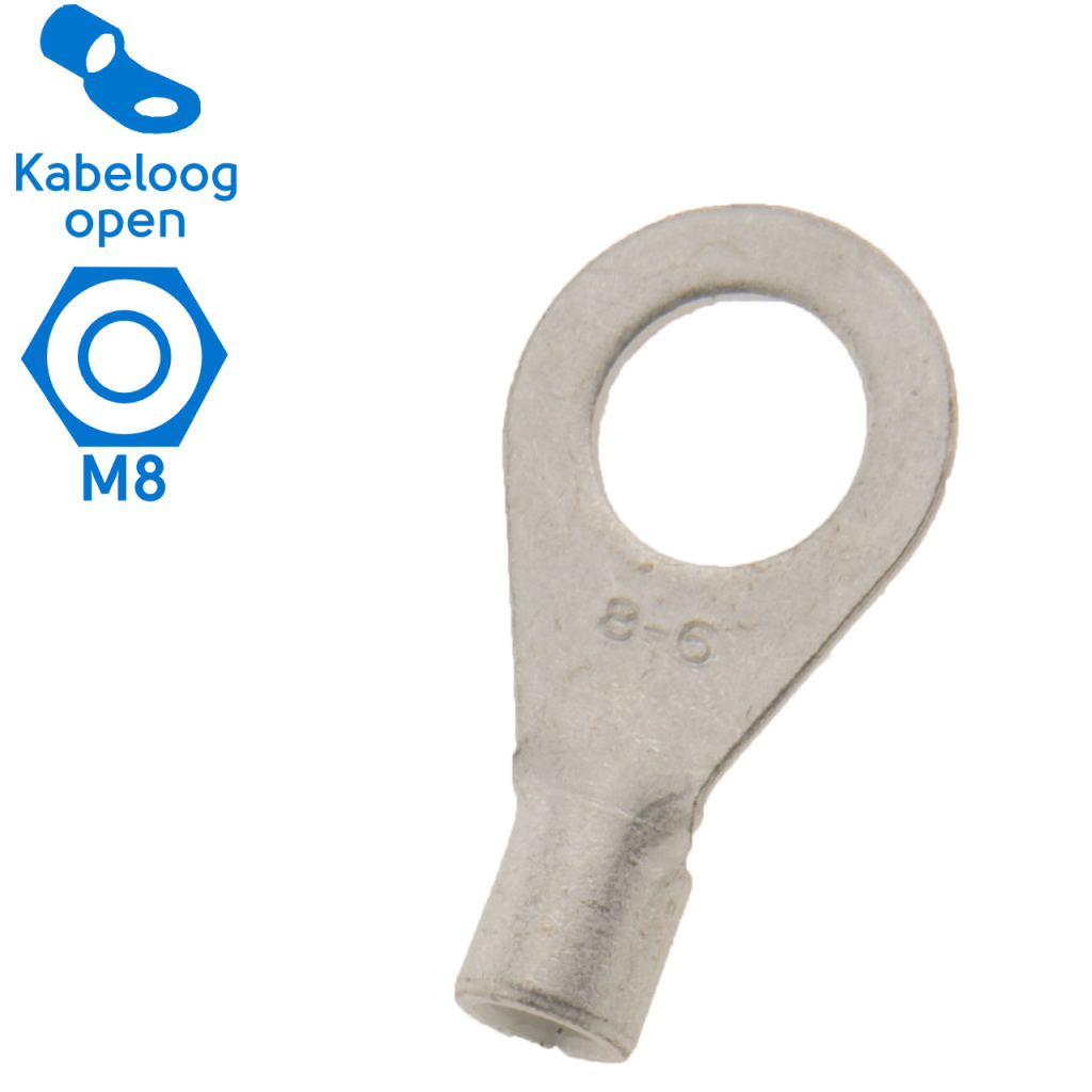 BBAtechniek - 4-6mm² M8 open kabeloog (25x)