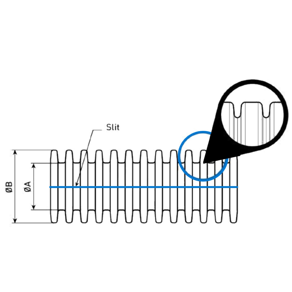 BBAtechniek - Open ribbuis Ø 9.0-13.3mm (100m)