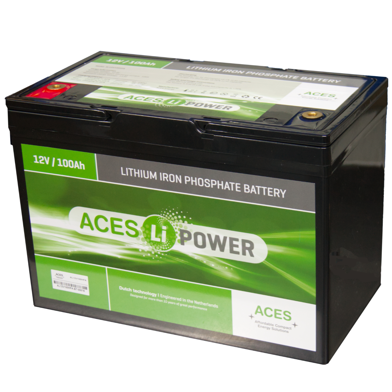 Aces 12V 100Ah Lithium Accu Incl. Lader 20A (1x) | BBA Techniek