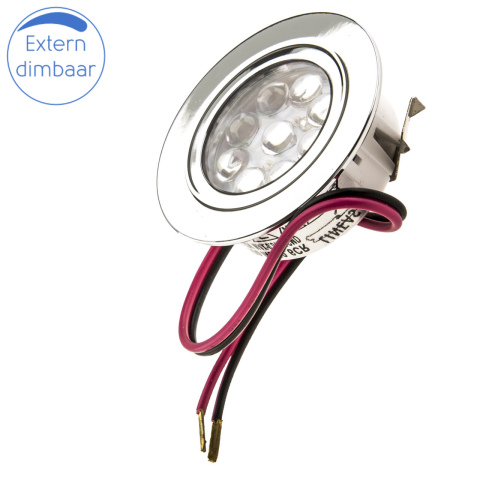 BBAtechniek artnr. 65527 - Incasso LED mini inbouwspot 12V 0.8W Ø45mm (1x)