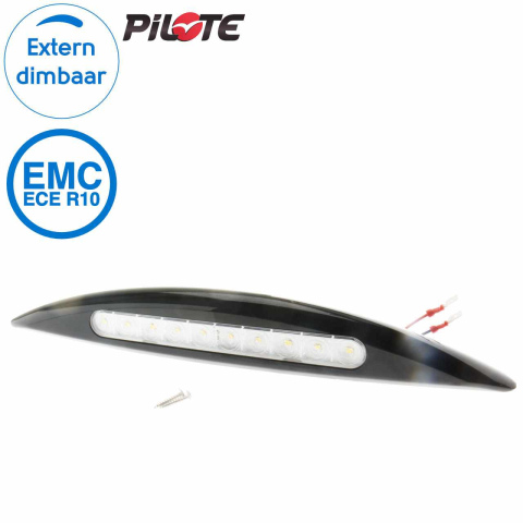 BBAtechniek artnr. 65585 - Rome B LED voortent / luifellamp 12V 5W zwart (1x)