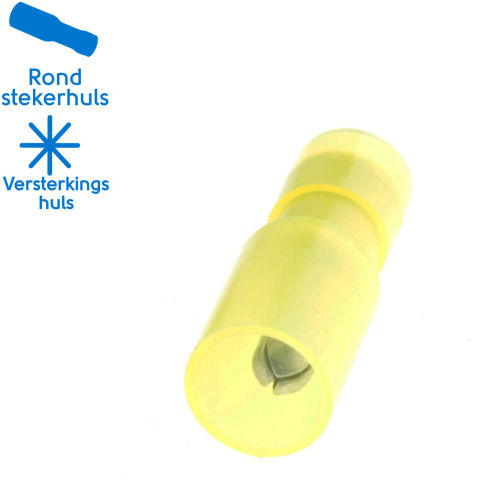 BBAtechniek artnr. 11304 - Rondstekerhuls Ø7.9mm* geel  2.5-6.0mm (50x)