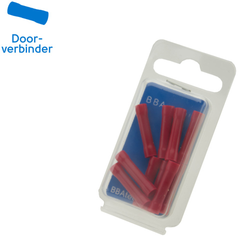 BBAtechniek artnr. 16977 - Doorverbinder Ø4.1mm rood (10x)