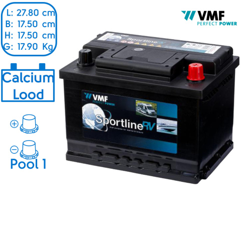 BBAtechniek artnr. 37053 - 12V 70Ah VMF start accu Sportline Deep cycle (1x)