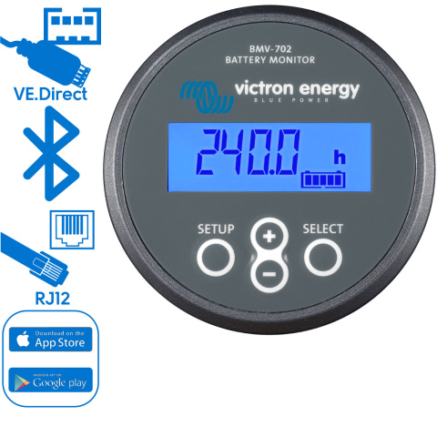 BBAtechniek artnr. 38233 - Victron BMV-702 accu monitor grijs (1X)