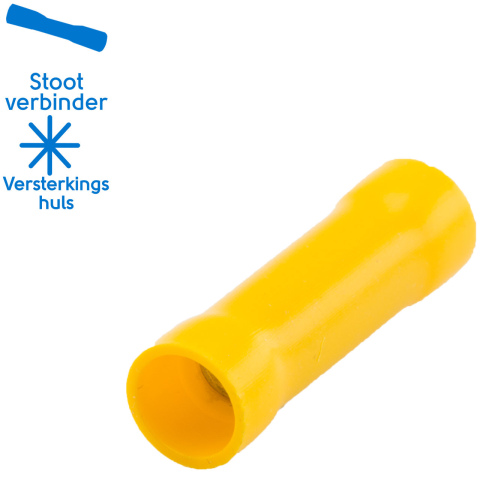 BBAtechniek artnr. 17629 - Doorverbinder Ø5.0mm* lang geel (50x)
