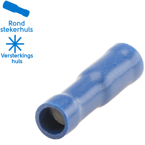 BBAtechniek artnr. 11311 - Rondstekerhuls Ø4.0mm* blauw (1000)