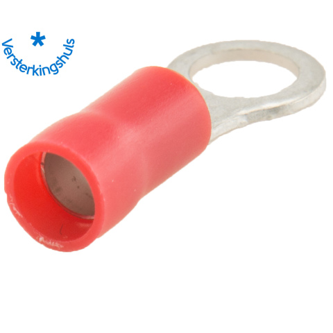 BBAtechniek artnr. 10955 - Kabelschoen ring M5 Ø5.3mm* rood (50x)