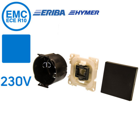 BBAtechniek artnr. 45056 - Wipschakelaar 230V aan/uit lei-grijs S20.000 (1x)