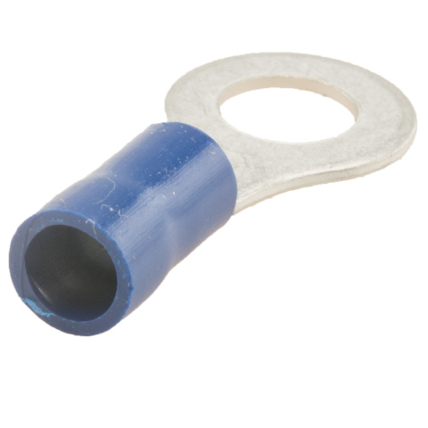 BBAtechniek artnr. 11007 - Kabelschoen ring M6 Ø6.4mm blauw (100x)