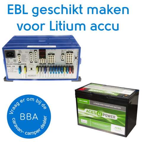 EBL geschikt maken voor Lithium accu (1x) 