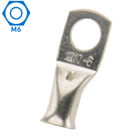 BBAtechniek artnr. 13018 - 10mm² M6 gesloten kabeloog (50x)