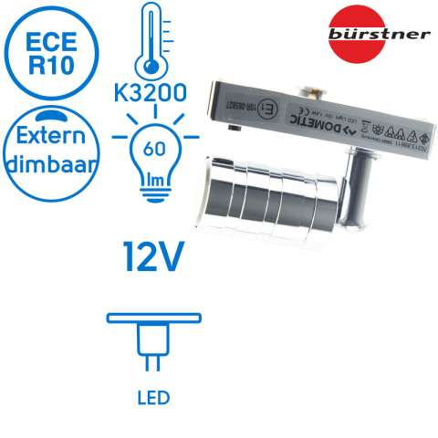 BBAtechniek artnr. 20203 - Dometic LED railspot Lisa 12V 1.5W (1x)