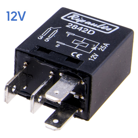 BBAtechniek artnr. 15789 - 12V 25A 4-polig relais met diode  (10x)