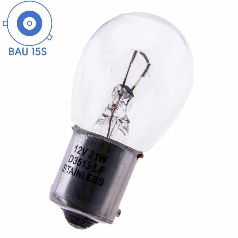 BBAtechniek artnr. 16471 - BAU15S 12V 21W BS582 lamp helder (10x)