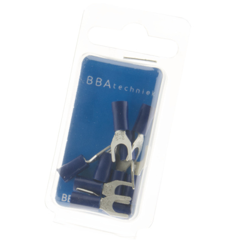 BBAtechniek artnr. 17505 - Kabelschoen vork Ø5.3mm blauw (10x)