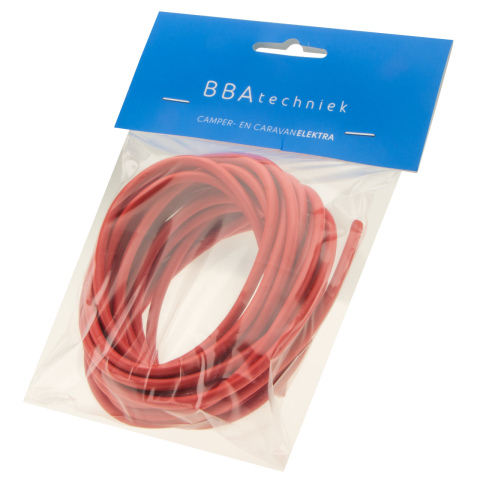 BBAtechniek artnr. 17553 - Kabel 6.0mm2 rood (5m)
