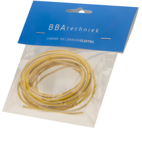 BBAtechniek artnr. 17556 - Kabel 1.5mm2 geel (5m)