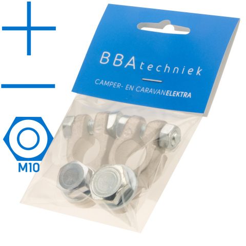 BBAtechniek artnr. 17680 - Accupoolklem M10 vertind - + set(1x)