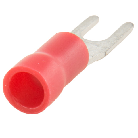 BBAtechniek artnr. 11066 - Kabelschoen vork Ø3.2mm rood (50x)
