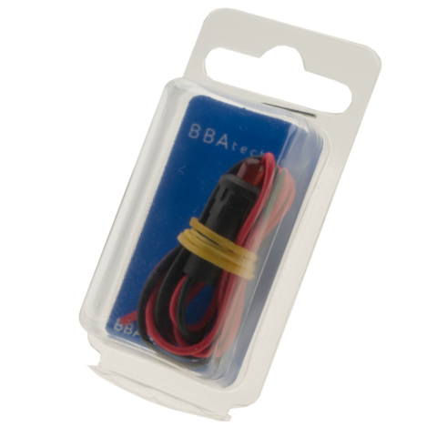 BBAtechniek artnr. 17472 - Controlelampje LED  rood 12V Ø 8.0mm bedraad (1x)