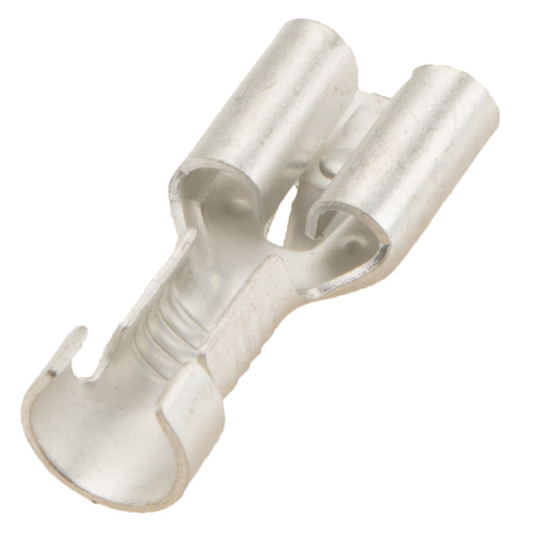 BBAtechniek artnr. 12091 - Vlakstekerhuls vertind 6.3 1.5-2.5mm² (100x)