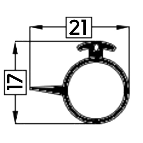 BBAtechniek artnr. 66239 - Afdichtprofiel voor o.a. Remis dakluiken (1m)