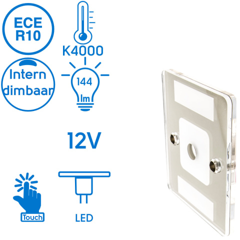 BBAtechniek artnr. 65500 - Turijn 1 LED enkel 12V 3.25W 4000K 144lm (1x)