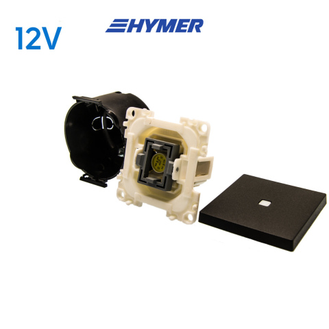Controleschakelaar LED 12V zwart S20.000 (1x)