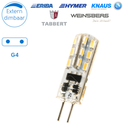 BBAtechniek artnr. 8509 - G4 10-18VDC 1.5W 3000K 110-120lm LED (2x) 
