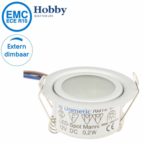 BBAtechniek artnr. 20188 - Dometic LED inbouwspot Manni 12V 0.2W (1x)