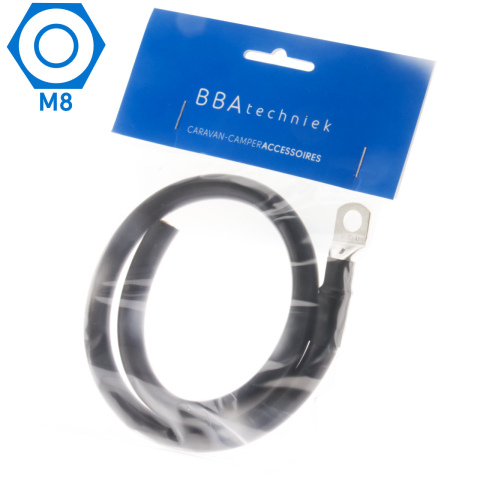 BBAtechniek artnr. 8939 - 35mm2 accu kabel flexibel zwart M8 (0.5m )