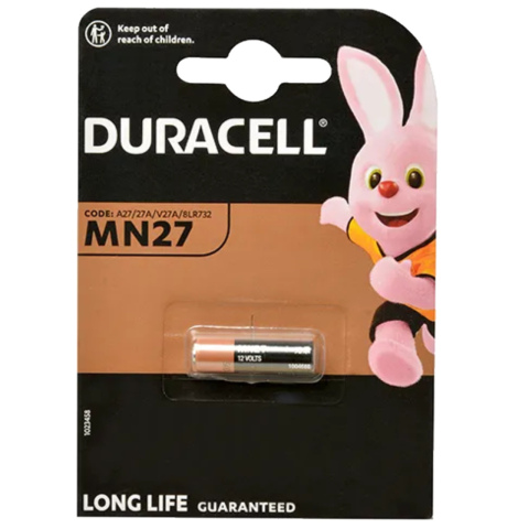 BBAtechniek artnr. 27072 - 12V MN27 Duracell Long Life alkaline batterij (1x)