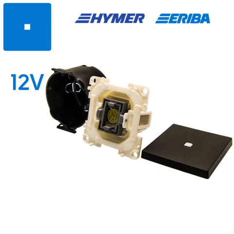 BBAtechniek artnr. 45042 - Controleschakelaar LED 12V zwart S20.000 (1x)