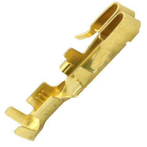 BBAtechniek artnr. 12249 - Vlakstekerhuls messing 6.3 1.5 -2.5mm² (100x)