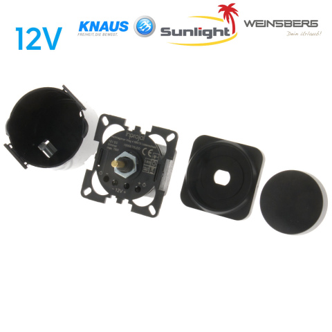 BBAtechniek artnr. 45163 - S 30.000 12V LED dimmer klik/draaiknop zwart (1x)
