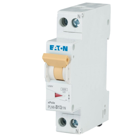 BBAtechniek artnr. 27088 - Installatieautomaat PLN6 B13 2P+N 18mm 6Ka (1x)
