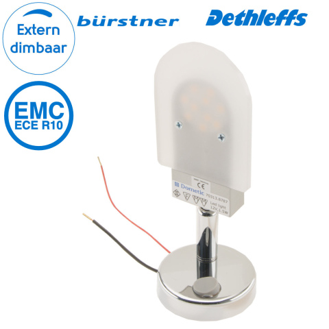 BBAtechniek artnr. 20185 - Dometic LED opbouwspot Thomas zilver 12V 1.5W (1x)